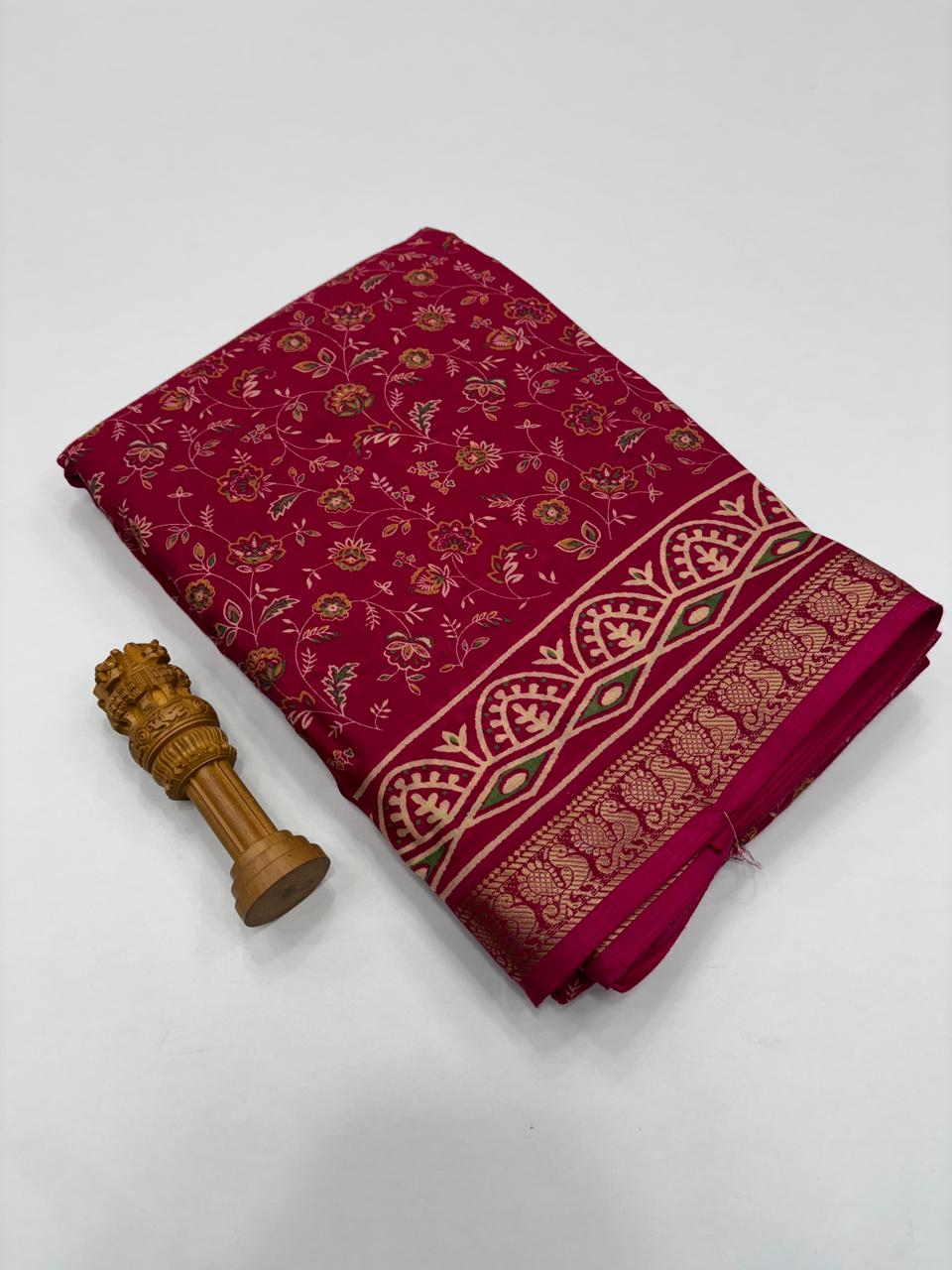 Elegant Party Wear Soft Cotton Silk Jacquard Weaving Border Fancy Designer Saree For Women