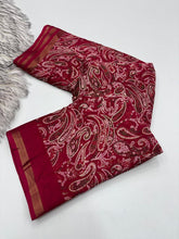 Load image into Gallery viewer, Excellent Party Wear Pure Soft Kashmiri Cotton Silk Designer Printed n Rich Pallu Saree With Blouse Piece
