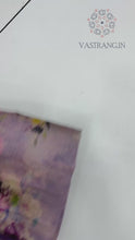 Load and play video in Gallery viewer, New Staring Purple Color Crush Silk Print n Jacquard Weaving Work Rich Pallu Designer Saree
