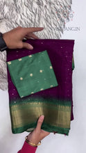 Load and play video in Gallery viewer, Glorious Party Wear Pure Dola Silk Sequence With Jacquard Weaving Work Fancy Designer Saree For Wedding
