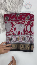 Load and play video in Gallery viewer, Incomparable Party Wear Pure Mangalkari Viscose Silk Print With Jacquard Work Rich Pallu Fancy Designer Saree For Occasion
