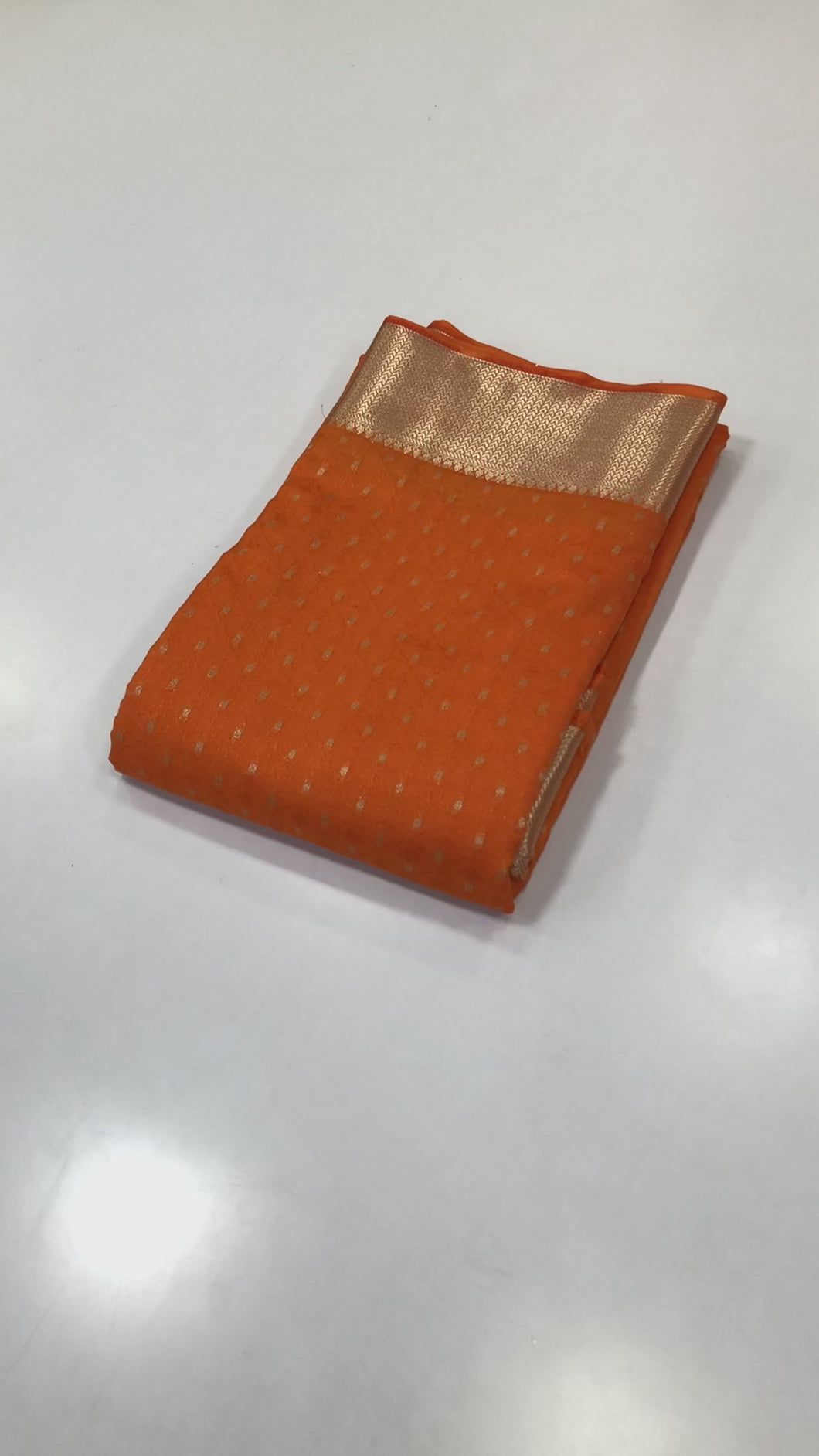 New Wedding wear Orange Color Georgette Gold Zari Weaving With Rich Weaving Pallu Fancy Designer Saree