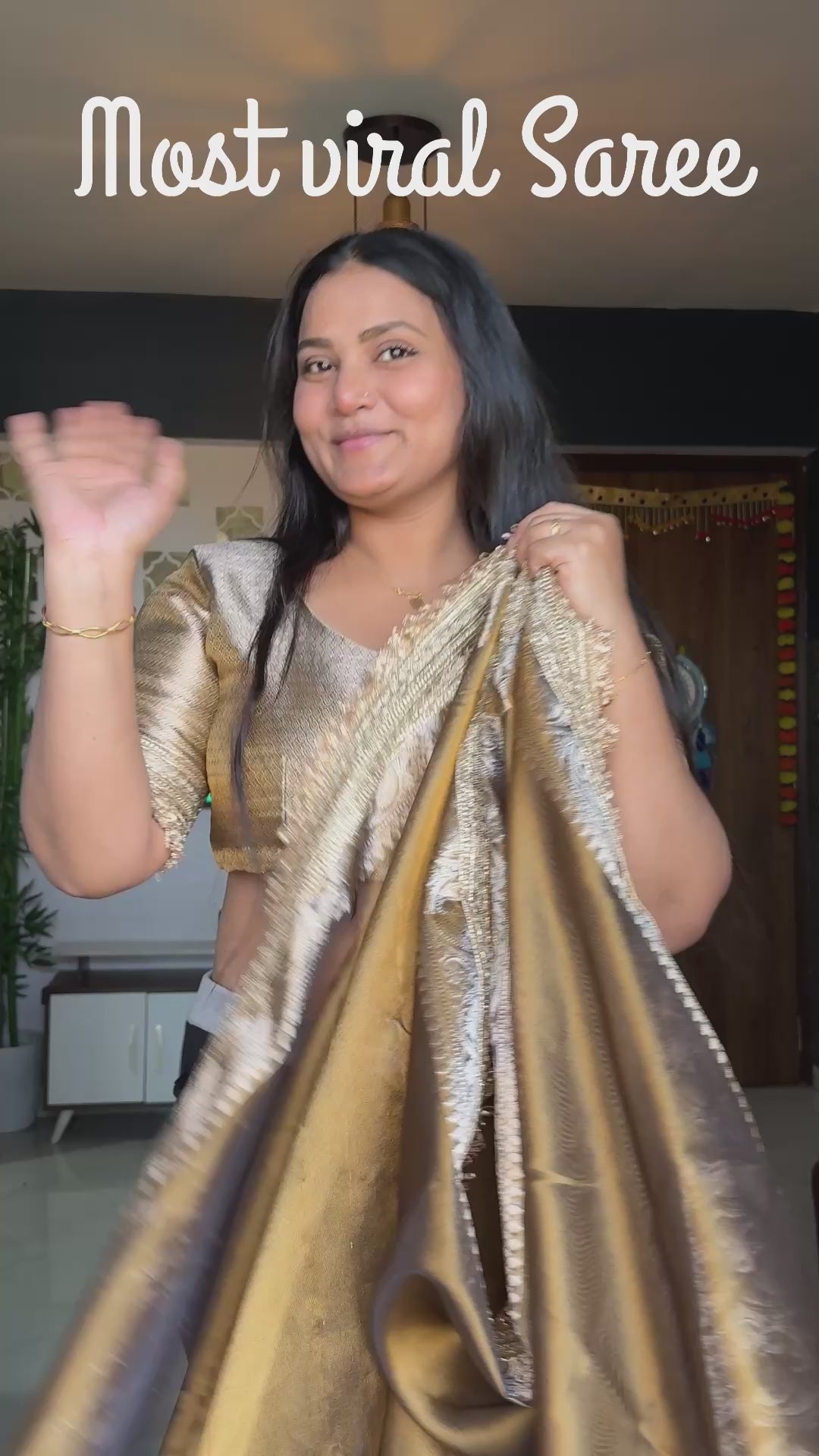 New Golden Color Banarasi Tissue Silk Jacquard n Lace Work Fancy Designer Partywear Saree