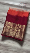 Load and play video in Gallery viewer, New Festival Wear Multicolor Georgette Kanchi Zari Weaving Work Fancy Designer Saree
