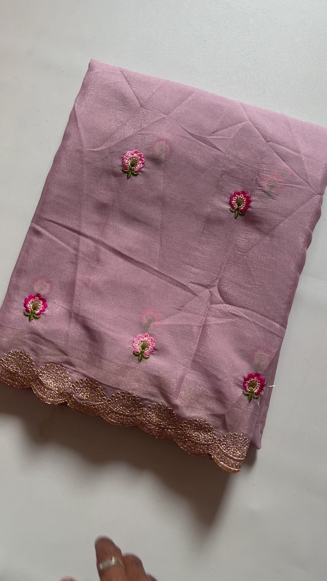 New Wedding Wear Pure Chinnon Embroidery n Stone Work Fancy Designer Saree With Blouse