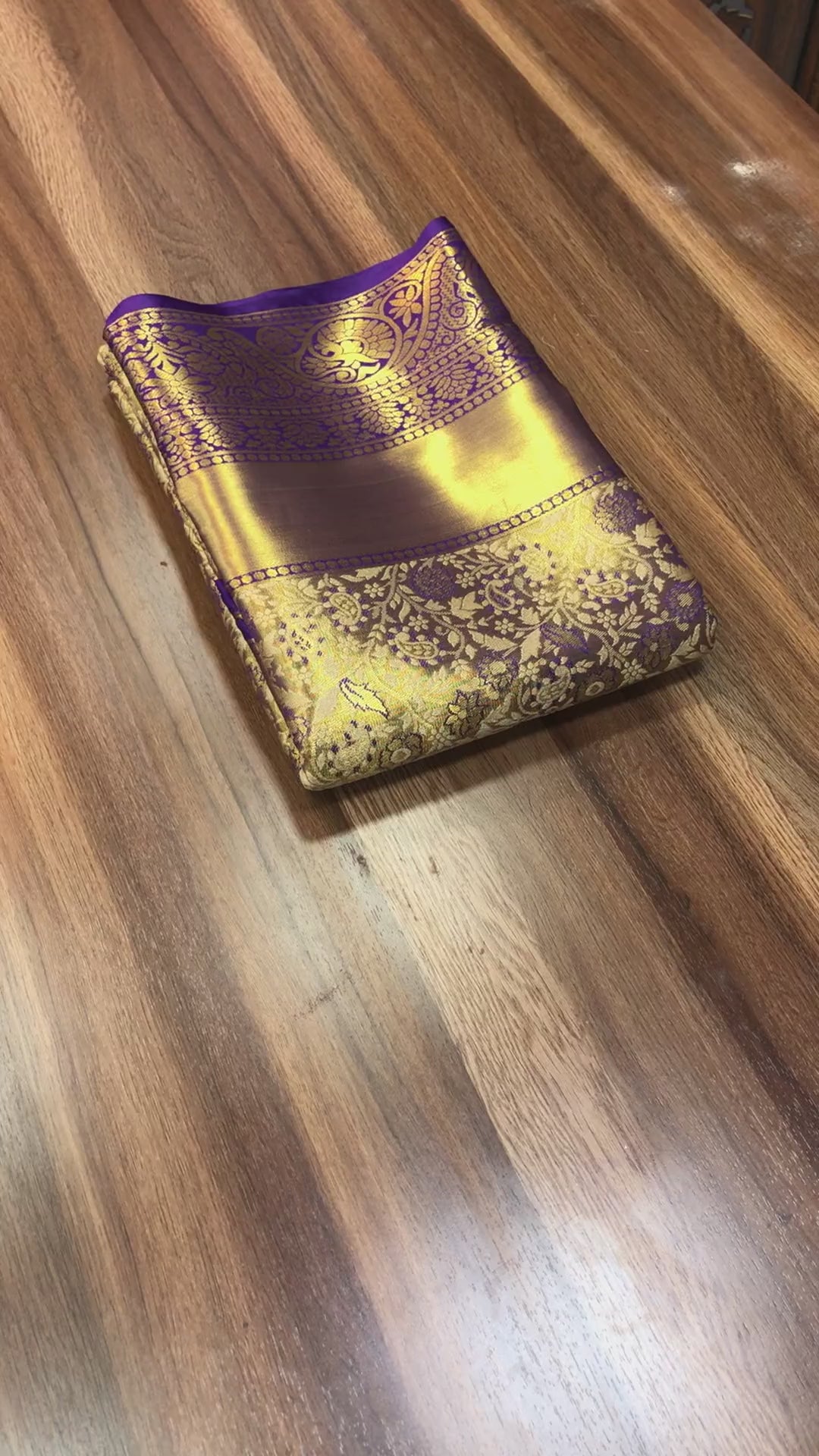 Wedding Wear Purple Color Kanjivaram Silk Pure Zari Weaving with Beautiful Meena Weaving Saree