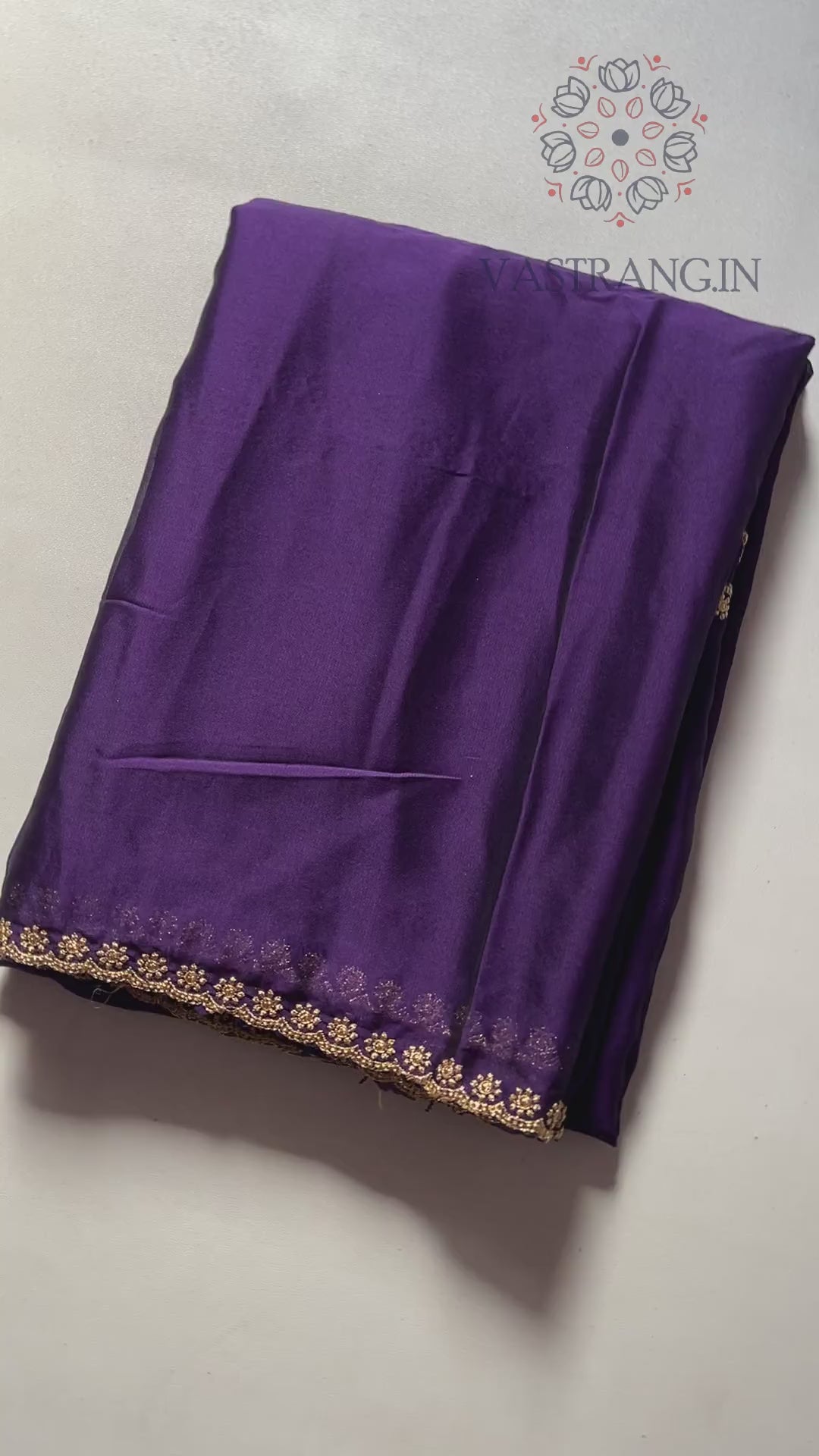 Purple Color Rangoli Silk Embroidery n Hand Work Fancy Designer Partywear Saree