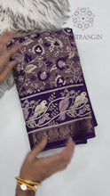 Load and play video in Gallery viewer, Dazzling Party Wear Pure Mangalkari Viscose Silk Print With Jacquard Work Rich Pallu Fancy Designer Saree For Women
