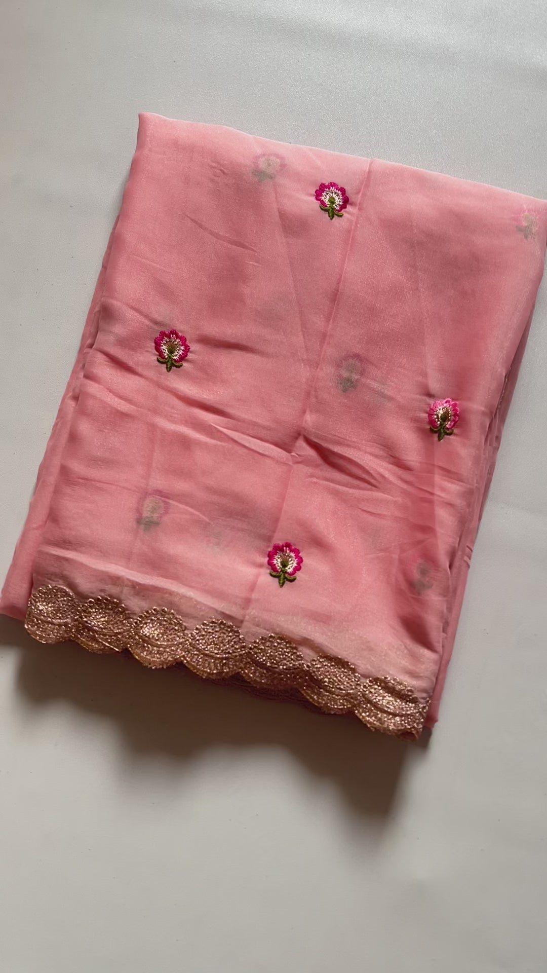 New Wedding Wear Pure Chinnon Embroidery n Stone Work Fancy Designer Saree With Blouse