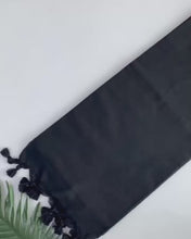 Load and play video in Gallery viewer, Latest Cotton Fabric Tussels Work Fancy Designer Function Wear Saree With Stitched Blouse

