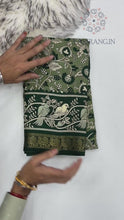 Load and play video in Gallery viewer, Dazzling Party Wear Pure Mangalkari Viscose Silk Print With Jacquard Work Rich Pallu Fancy Designer Saree For Women
