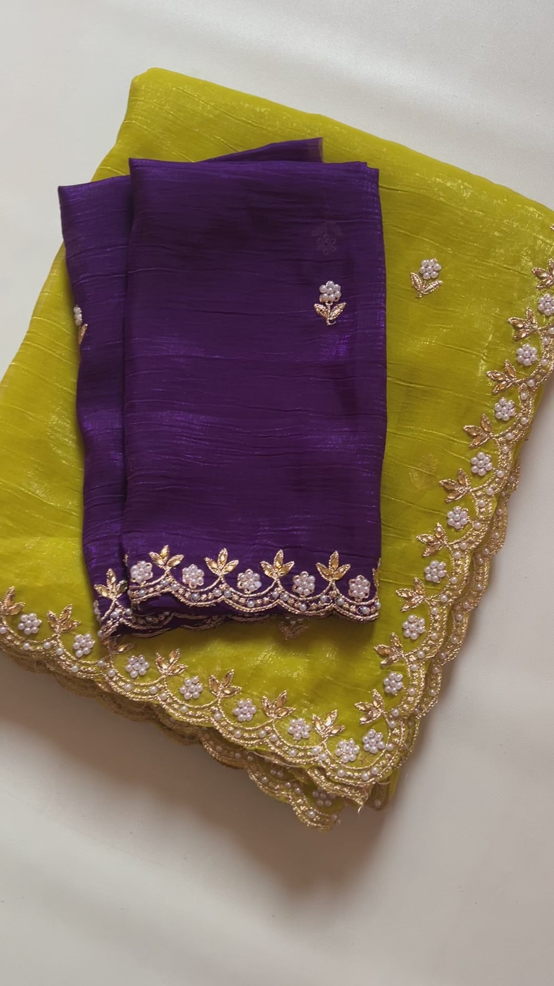 New Partywear Chiffon Embroidery n Diamond Work Partywear Fancy Designer Saree With Blouse