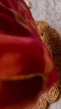 Load and play video in Gallery viewer, New Partywear Pink Color Organza Silk Printed Hand Work Fancy Designer Saree With Unstitched Blouse
