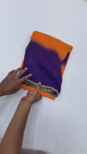 Load and play video in Gallery viewer, New Partywear Frandy Crush Silk Katdana Moti Lace Border Work Fancy Designer Saree With Blouse
