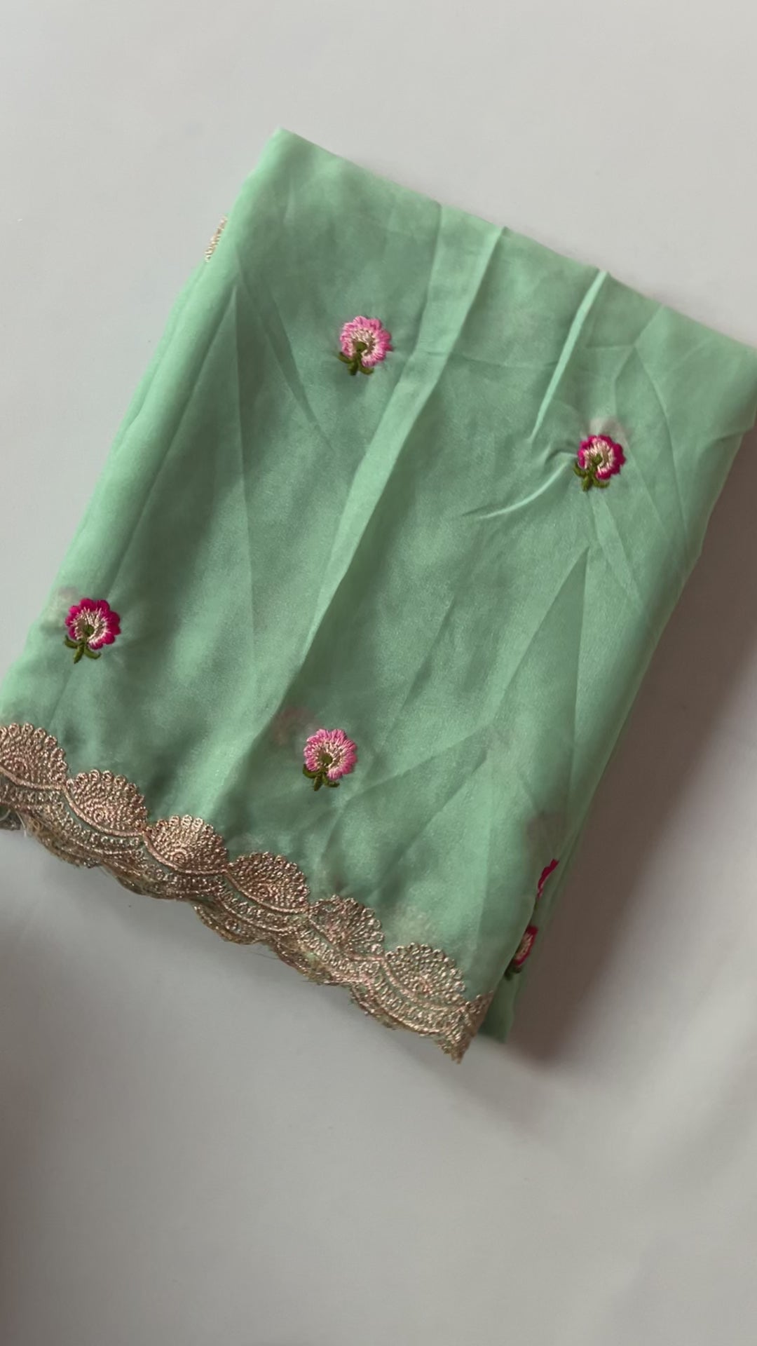 New Wedding Wear Pure Chinnon Embroidery n Stone Work Fancy Designer Saree With Blouse