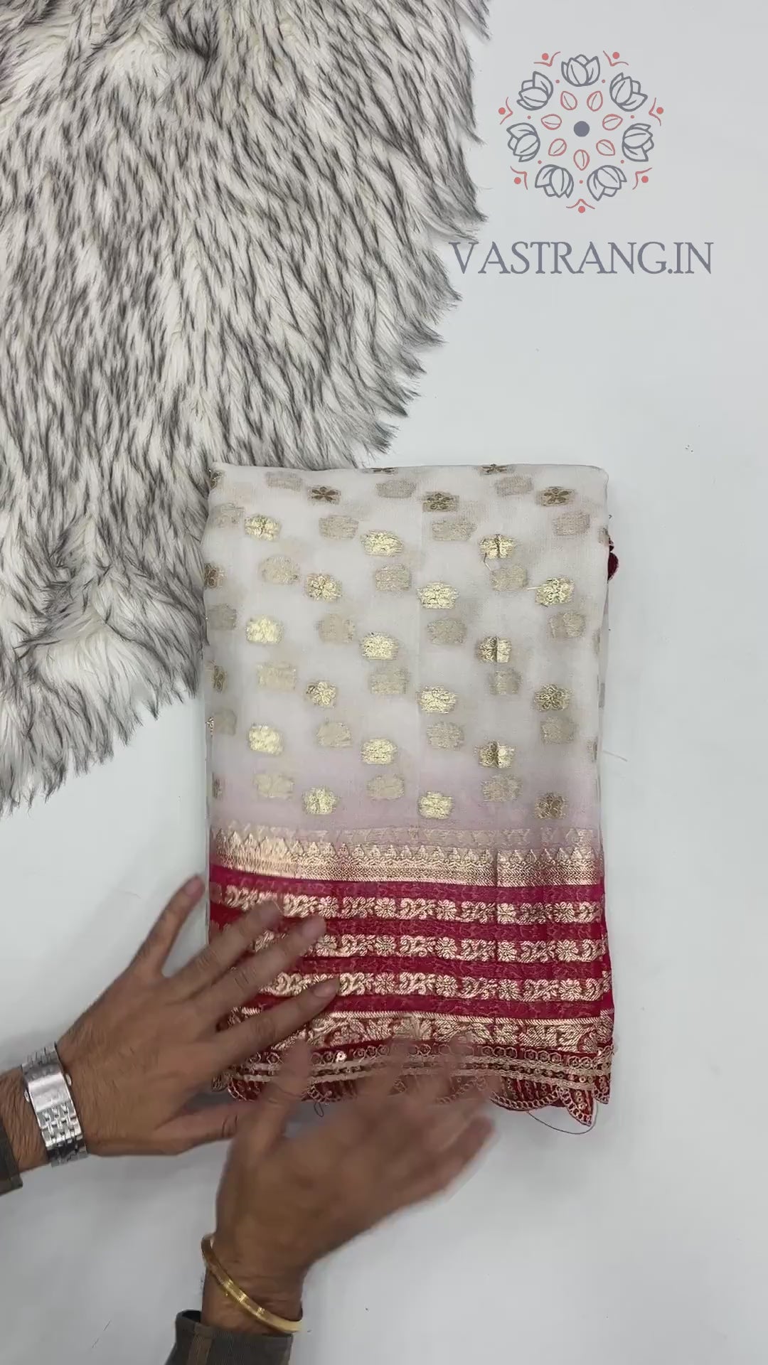 Latest Wedding wear Viscose Georgette Jacquard Weaving n Sequence Border Work Designer Saree