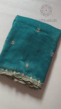 Load and play video in Gallery viewer, New Partywear Crunchy Chiffon Crush Silk Embroidery n Cut Work Fancy Designer Saree With Heavy Work Blouse
