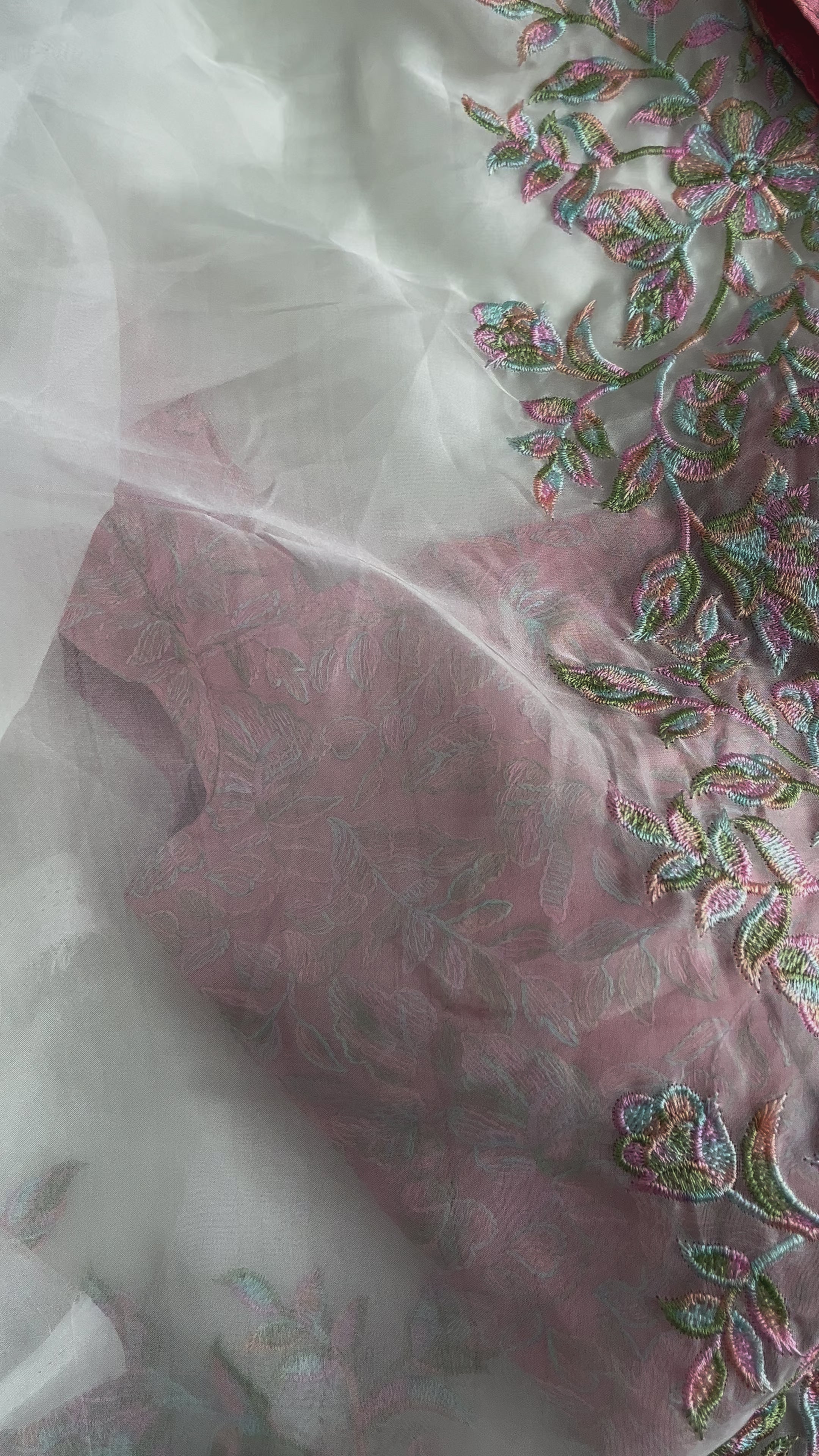 Beautiful Soft Silk Cream Color Embroidery Work Saree with Designer Unstitched Blouse