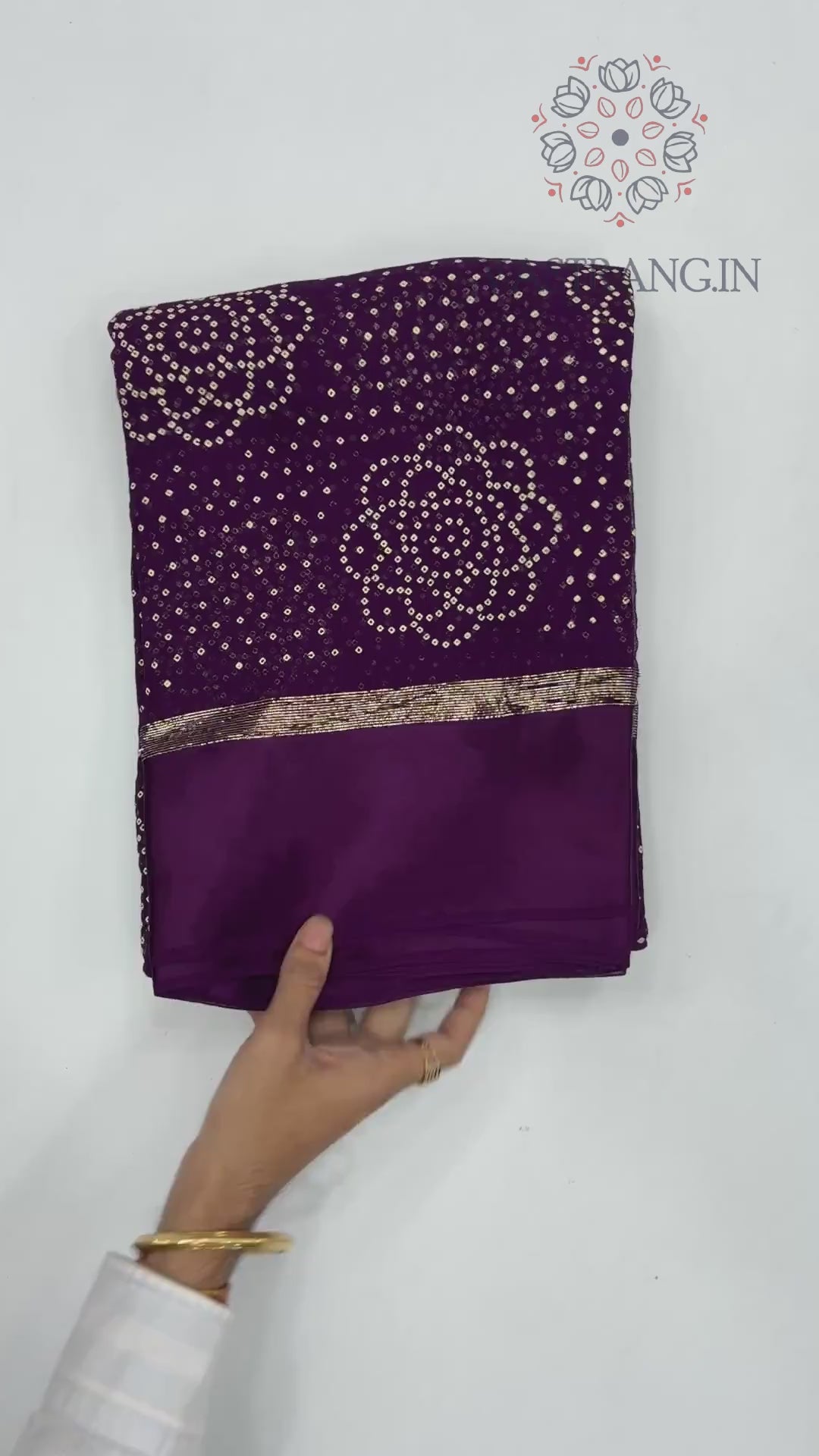 New Festive Wear Pure Viscose Georgette Jacquard Weaving Work With Bandhani Print Fancy Designer Saree