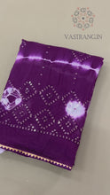 Load and play video in Gallery viewer, Admirable Soft Chinnon Silk Shibori Printed With Mirror Work Party Wear Saree For Wedding
