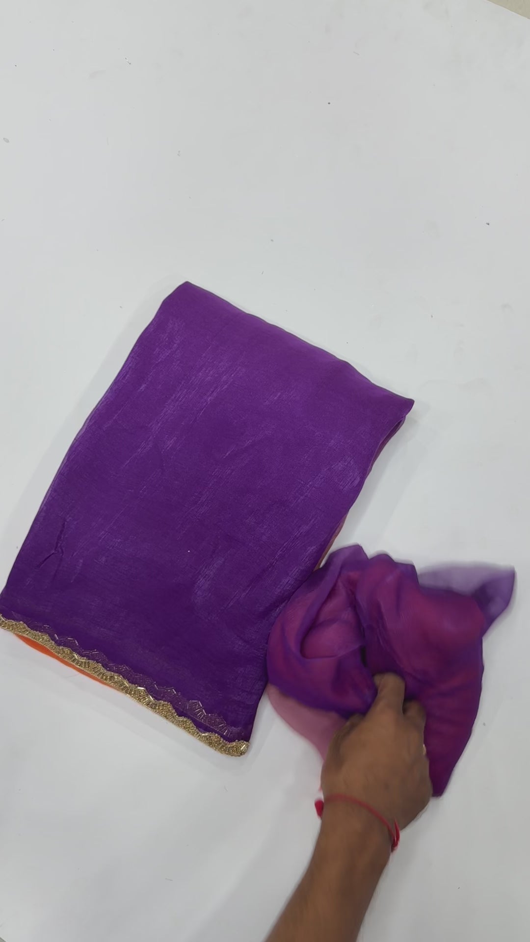 New Partywear Crush Silk Katdana Moti Lace Border Work Fancy Designer Saree With Blouse