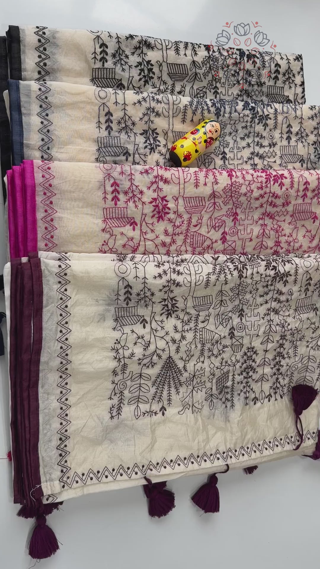 Charismatic Function Wear Chanderi Cotton Heavy Embroidered n Tussels Work Fancy Saree With Blouse