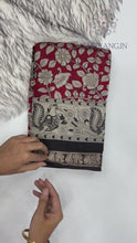 Load and play video in Gallery viewer, Blossom New Festive Wear Pure Mangalkari Viscouse Silk Designer Print n Weaving Saree For Women

