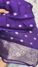 Load and play video in Gallery viewer, Charismatic Party Wear Pure Viscose Chinoon Zari Jacquard Weaving Work Fancy Designer Saree With Glowing Blouse Piece
