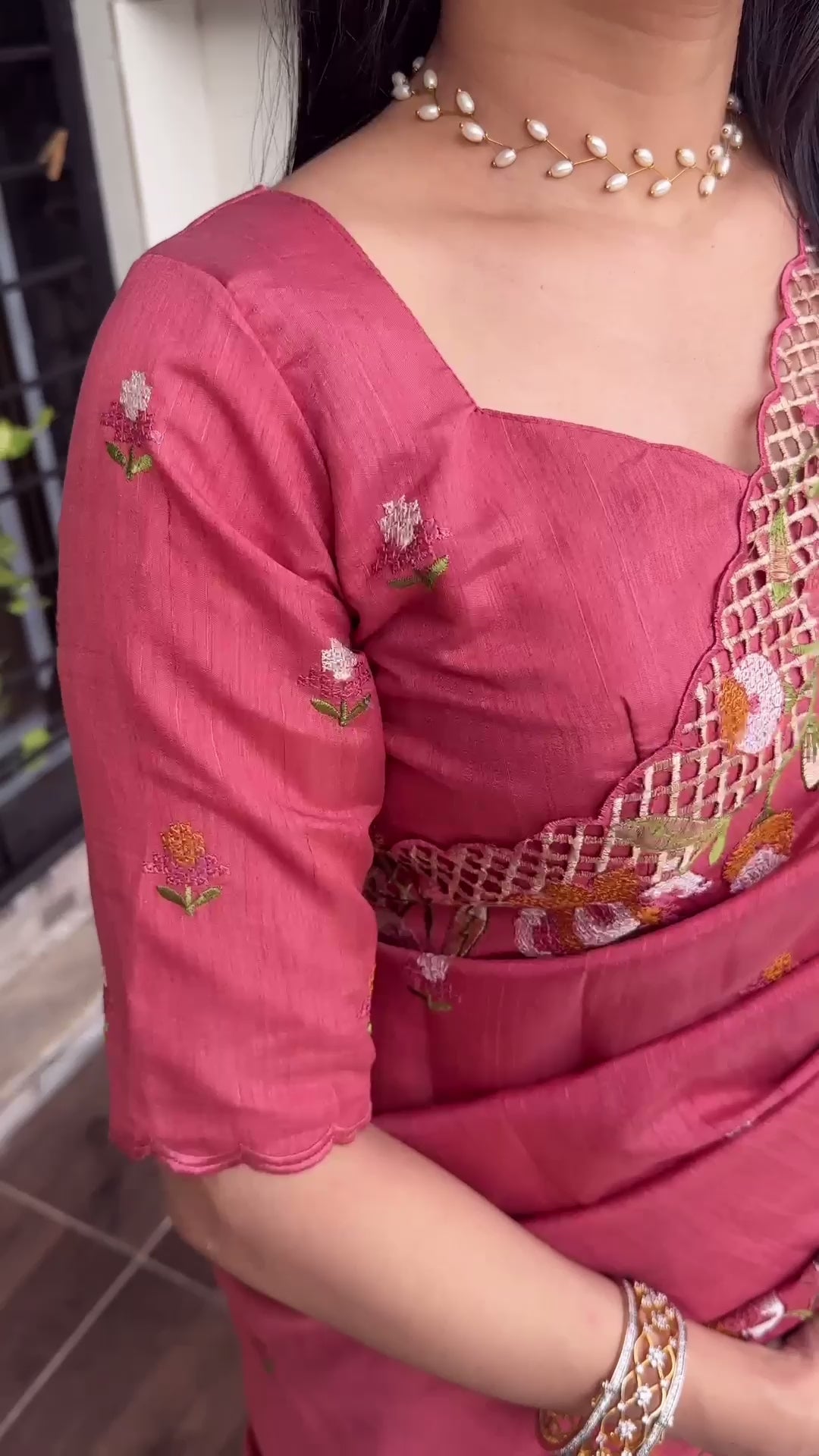 New Wedding wear Slub Silk Emboridred n Cut Work Fancy Designer Saree
