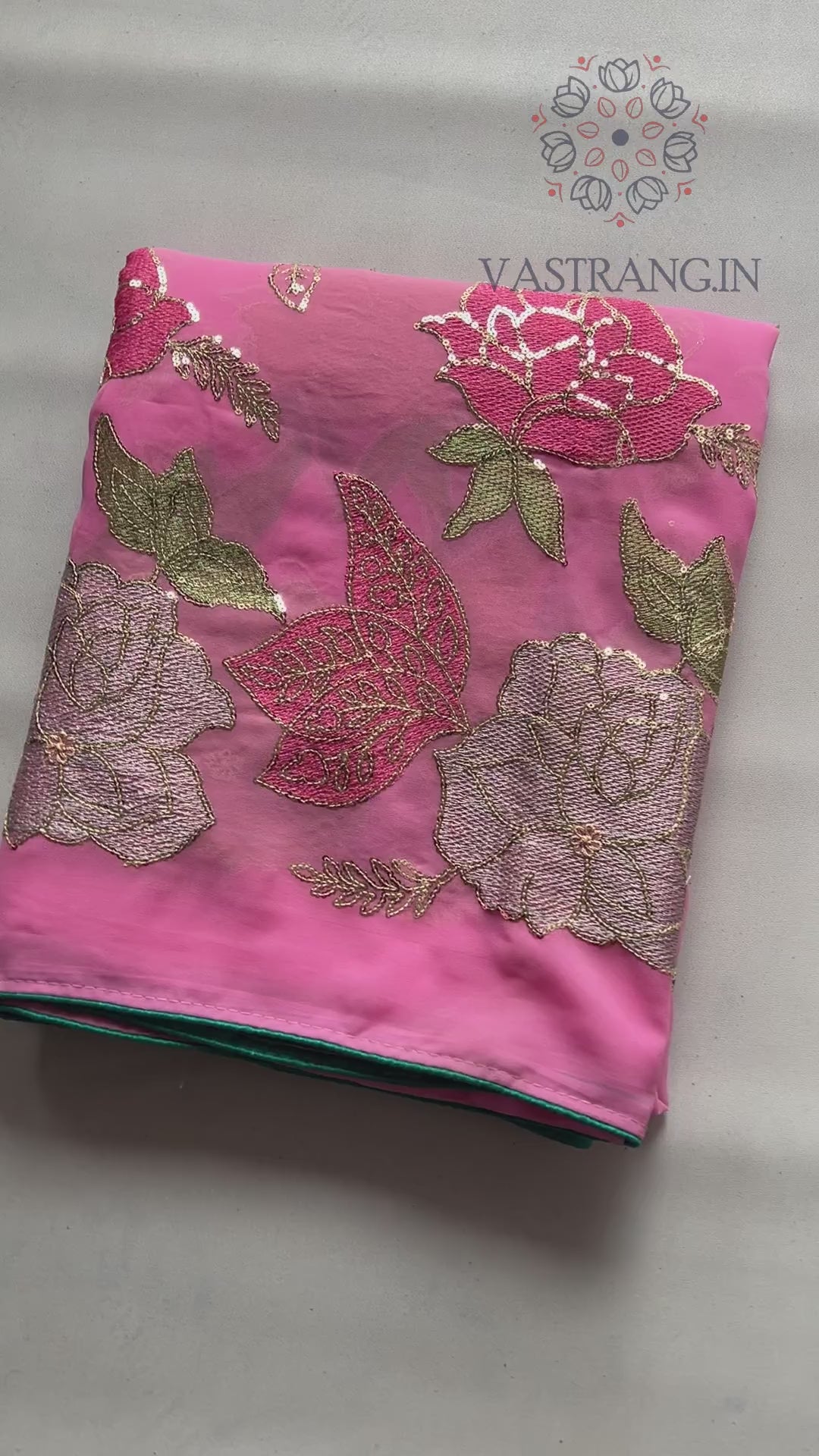 New Wedding Wear Pink Color Soft Georgette Embroidery n Sequence Work Fancy Designer Saree With Blouse