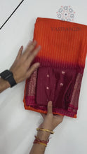 Load and play video in Gallery viewer, New Festive Wear Orange Color Pure Dola Silk Jacquard Weaving n Jhalar Work Fancy Designer Saree
