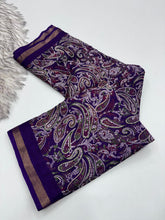 Load image into Gallery viewer, Excellent Party Wear Pure Soft Kashmiri Cotton Silk Designer Printed n Rich Pallu Saree With Blouse Piece
