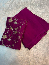 Load image into Gallery viewer, Excellent Party Wear Rangoli Crush Silk Thread n Sequence Work Blouse With Designer Saree
