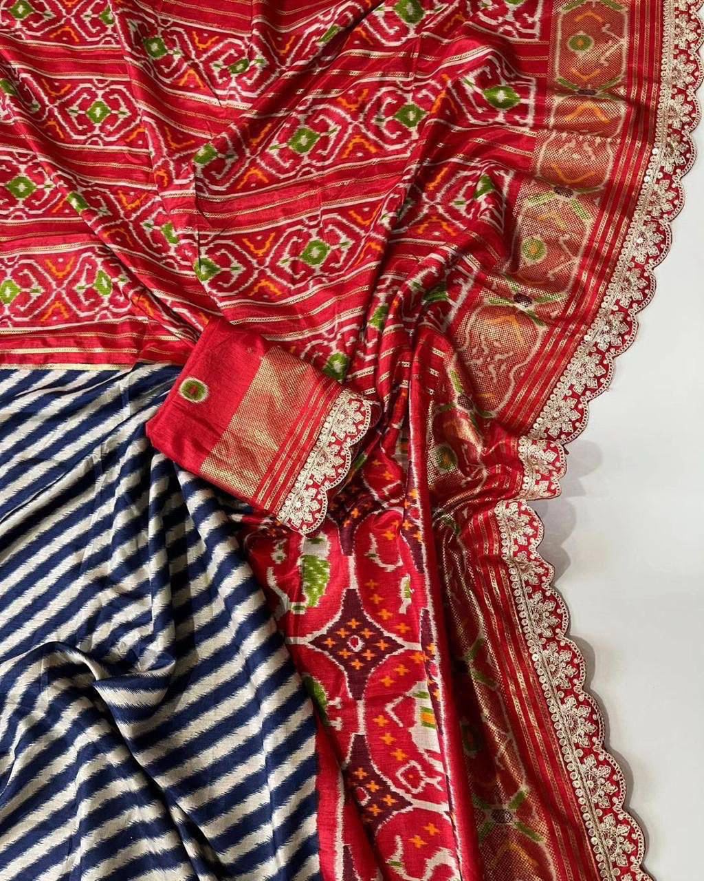 Desiring Festive Wear Pure Soft Silk Jacquard Work Lace Border Fancy Designer Saree With Blouse Piece