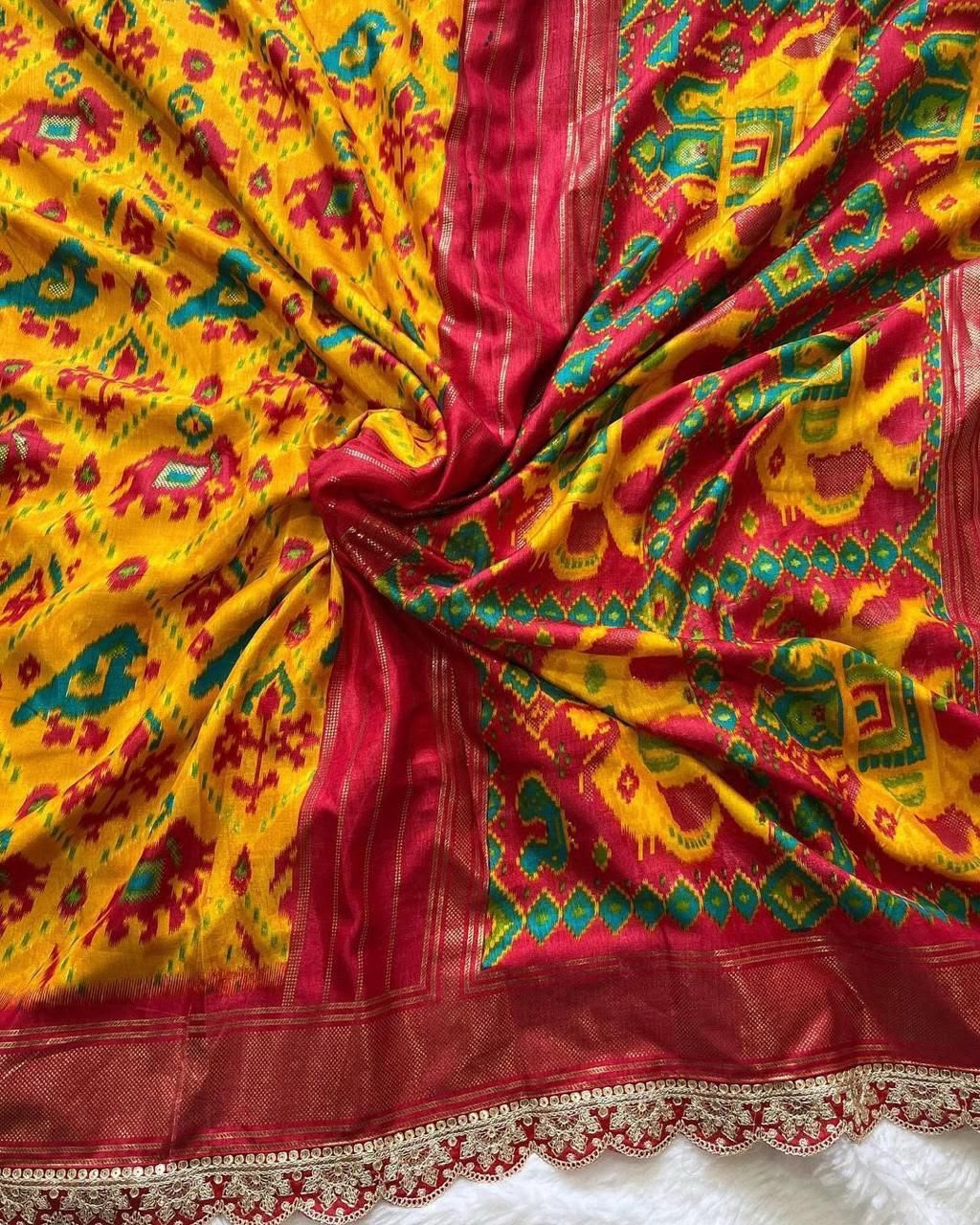 Desiring Festive Wear Pure Soft Silk Jacquard Work Lace Border Fancy Designer Saree With Blouse Piece