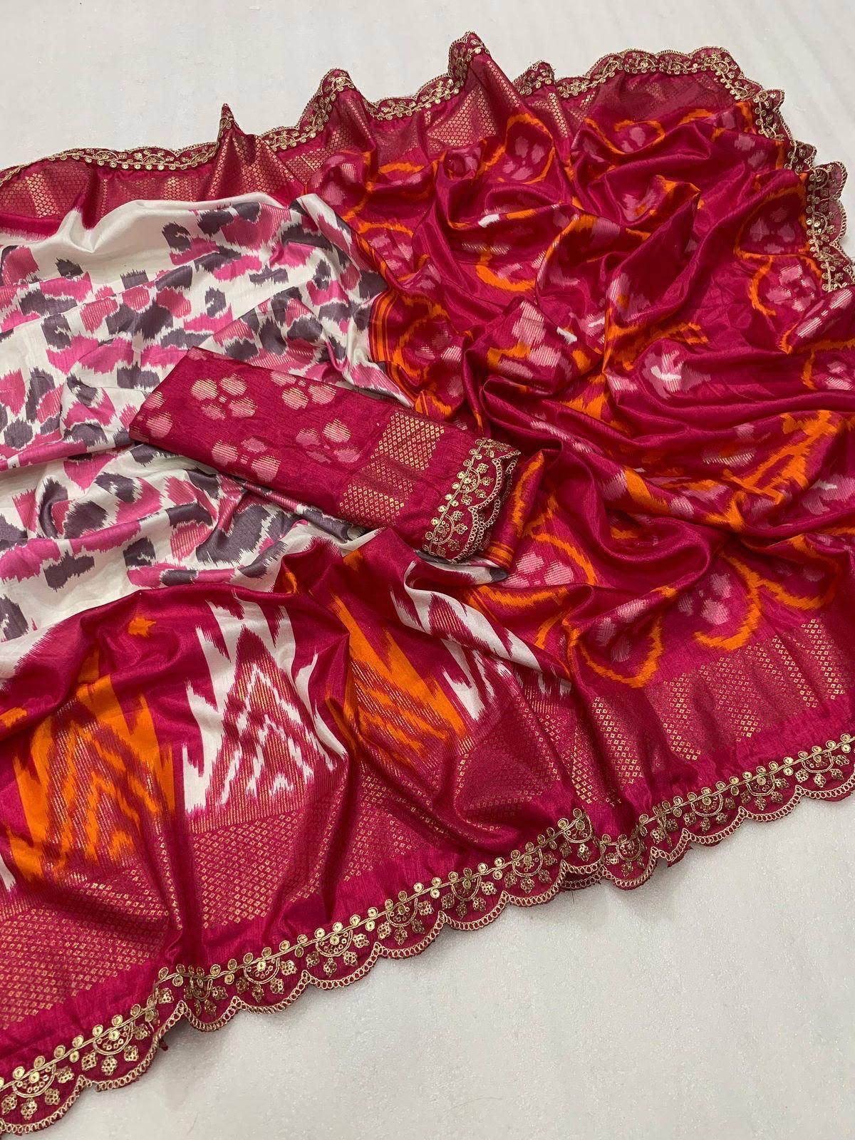 Desiring Festive Wear Pure Soft Silk Jacquard Work Lace Border Fancy Designer Saree With Blouse Piece