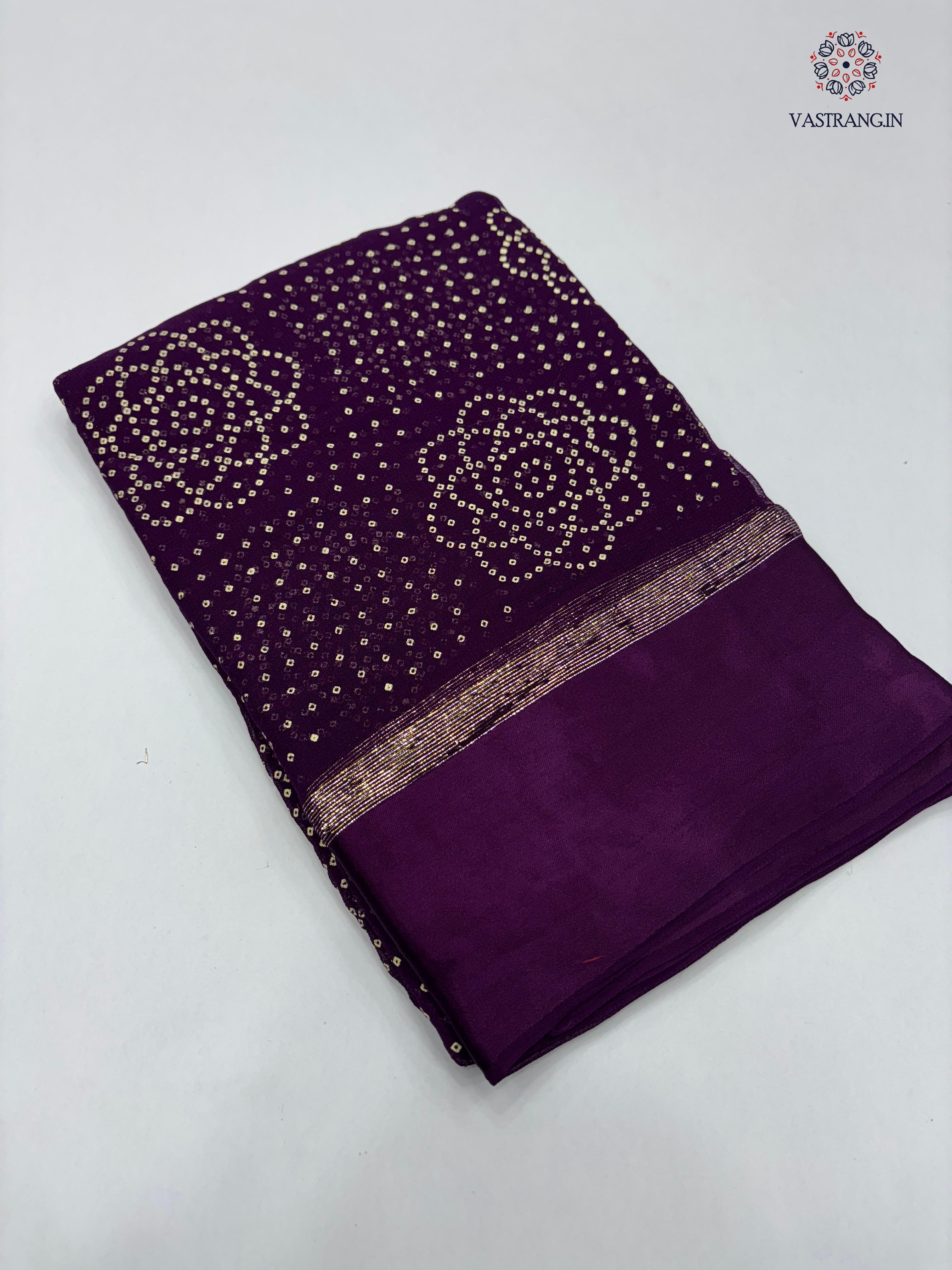 New Festive Wear Pure Viscose Georgette Jacquard Weaving Work With Bandhani Print Fancy Designer Saree