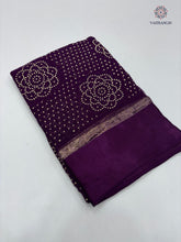 Load image into Gallery viewer, New Festive Wear Pure Viscose Georgette Jacquard Weaving Work With Bandhani Print Fancy Designer Saree
