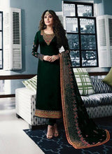 Load image into Gallery viewer, Latest Wedding Wear Satin Georgette Heavy Embroidery Work Salwar Suit For Ladies
