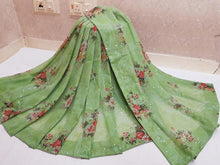 Load image into Gallery viewer, Latest Wedding Wear Georgette Floral Printed Embroidery Beautiful Sequence Work Bridal Saree
