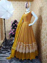 Load image into Gallery viewer, Fancy Embroidery Work Faux Georgette Wedding Wear Designer Bridal Gown
