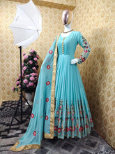 Load image into Gallery viewer, New Party Wear Faux Georgette Fancy Embroidery Diamond Hand Work Style Fancy Gown
