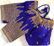 Load image into Gallery viewer, Buy Wedding Wear Phantom Silk Zari Embroidery Khatli Hand Work Blouse For Dulhan
