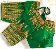Load image into Gallery viewer, Buy Wedding Wear Phantom Silk Zari Embroidery Khatli Hand Work Blouse For Dulhan
