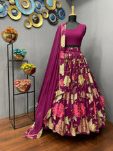 Load image into Gallery viewer, New Wedding Wear Georgette Fancy Embroidery Sequence Work Style Designer Lehenga Choli
