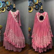 Load image into Gallery viewer, Online Party Wear Georgette Fancy Embroidery Work Designer Reception Bridal Gown
