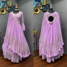 Load image into Gallery viewer, Online Party Wear Georgette Fancy Embroidery Work Designer Reception Bridal Gown
