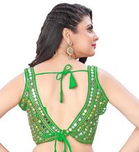 Load image into Gallery viewer, Latest Party Wear Real Mirror Work Fancy Designer Stitched Blouse Design
