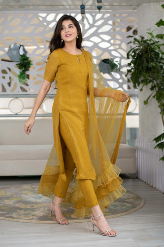 Buy Dull Yellow Designer Stitched Rayon Plazo Kurti Design For Women-FV28-3  | Fashion Clothing